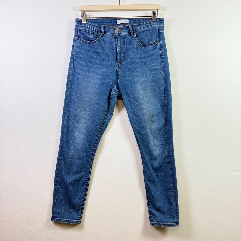 LOFT Blue High Waist Skinny Denim Jeans Size 29/8